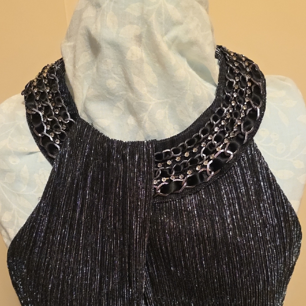 Alfani Shimmering Black Sleeveless Blouse [2/$10] - Picture 4 of 4